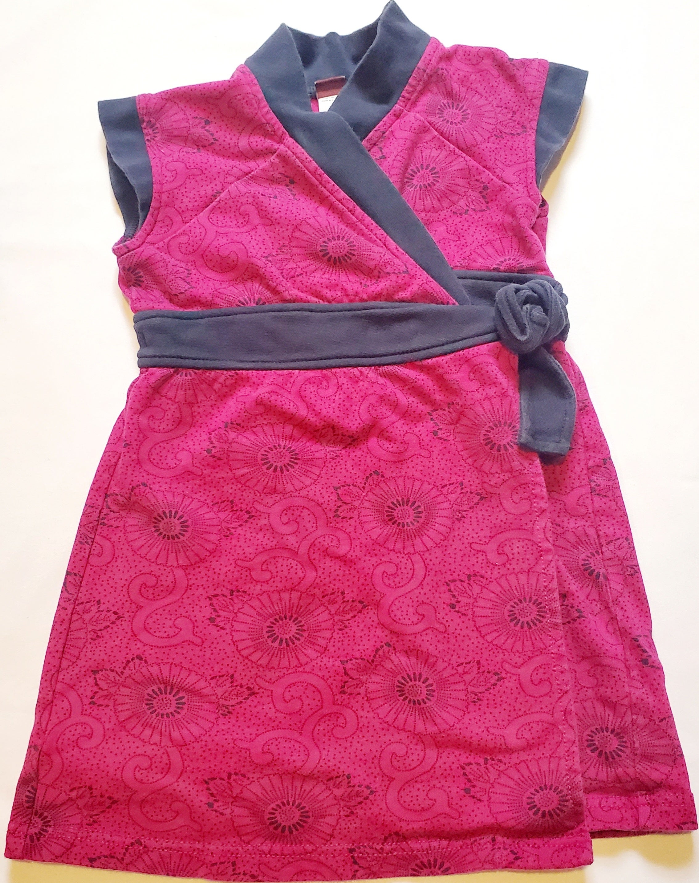 Tea Floral Short Sleeve Wrap Dress Mud and Lace Children's Clothing